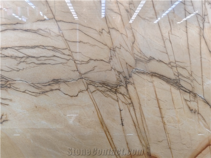 Golden Tobacco Quartzite Slabs For Accent Wall