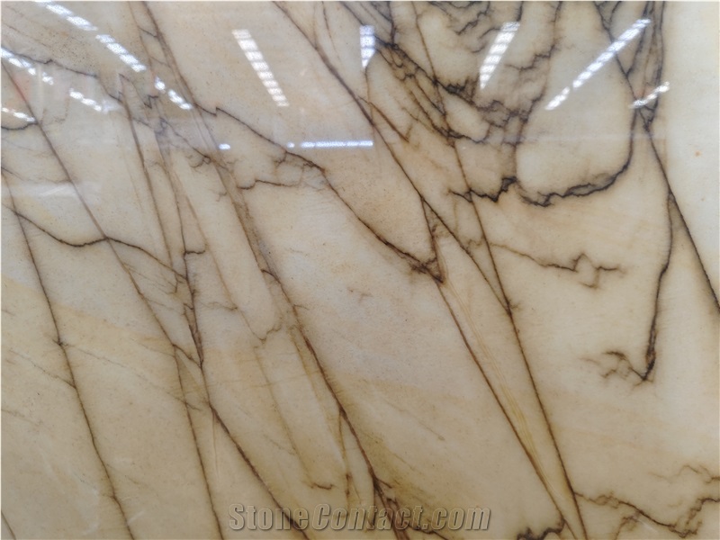 Golden Tobacco Quartzite Slabs For Accent Wall