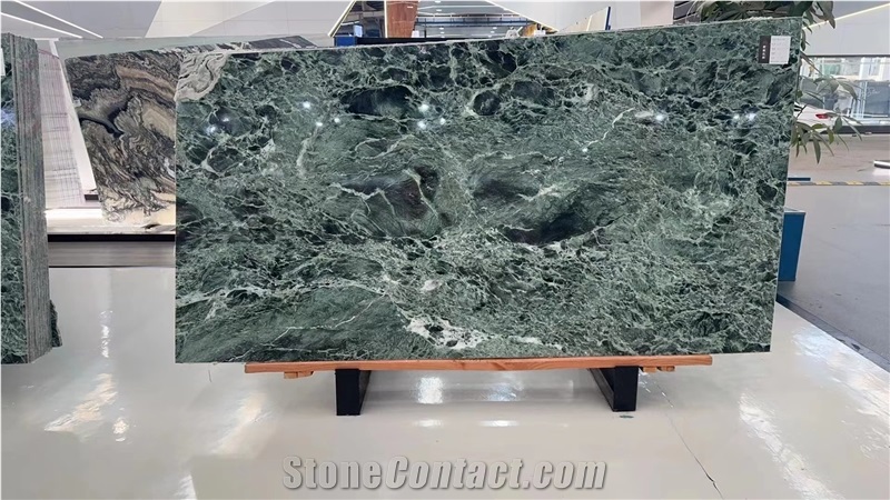 Polished  Italy Green Marble Verde Alpi Marble Slabs