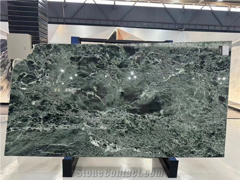 Polished  Italy Green Marble Verde Alpi Marble Slabs