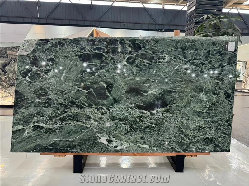 Polished  Italy Green Marble Verde Alpi Marble Slabs