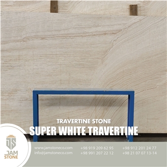 Super White Travertine Slabs