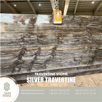 Titanium Travertine Slabs