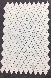 Crystal White Marble Diamond Mosaic Tiles