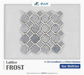 Crystal White Marble Lattice Frost Mosaic Tiles