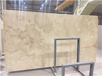Brown Limestone Slabs Honed Finish