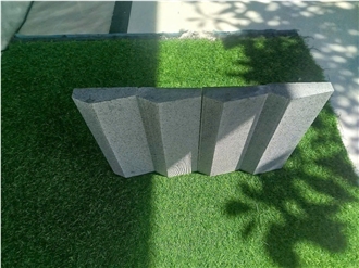Dark Grey Granite Triangle Shape Garden Design Ornaments