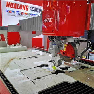5-Axis CNC Sawjet Combined Bridge Saw & Waterjet Stone Cutting Machine
