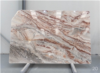 Arabescato Orobico Rosso Marble Slabs