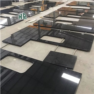 India Black Granite Polished Kitchen Countertops