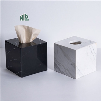 Nero Marquina Marble Black Tissue Home Decor Products