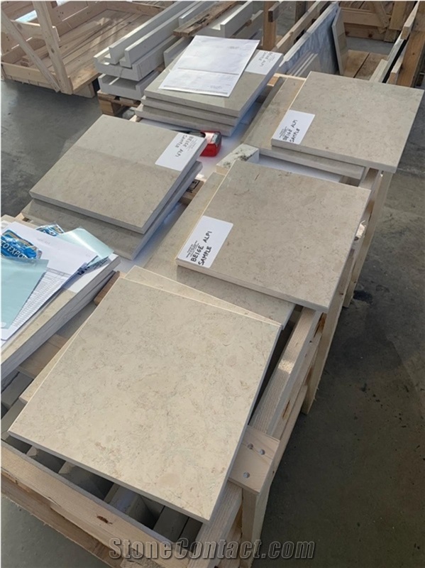 Beige Alpi Verdello Asiago Marble Slab Tiles