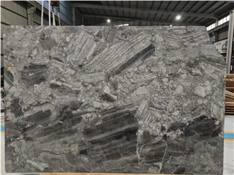 Turkey Silver Breccia Marble Grey Polished Big Slab For Room
