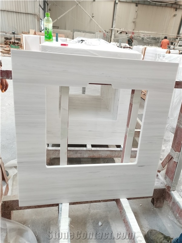 Bianco Dolomite White Marble Bathroom Vanity Tops