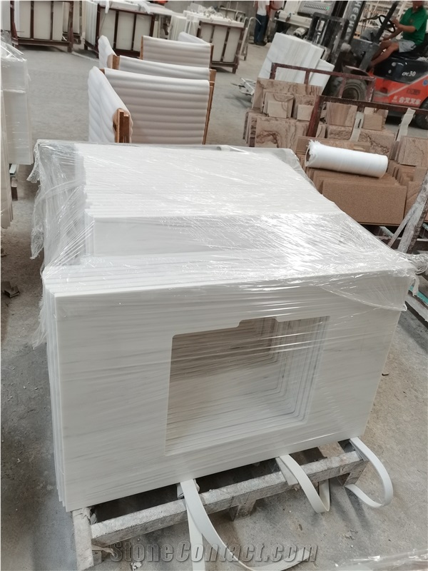 Bianco Dolomite White Marble Bathroom Vanity Tops
