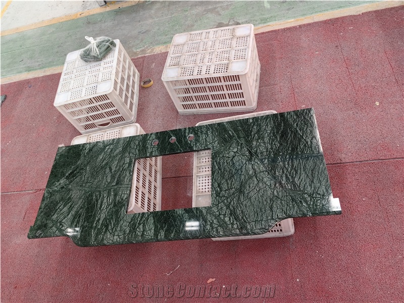 Verde Guatemala Green Marble Vanity Tops For The Venetian® Resort Las Vegas