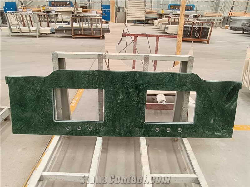 Verde Guatemala Green Marble Vanity Tops For The Venetian® Resort Las Vegas
