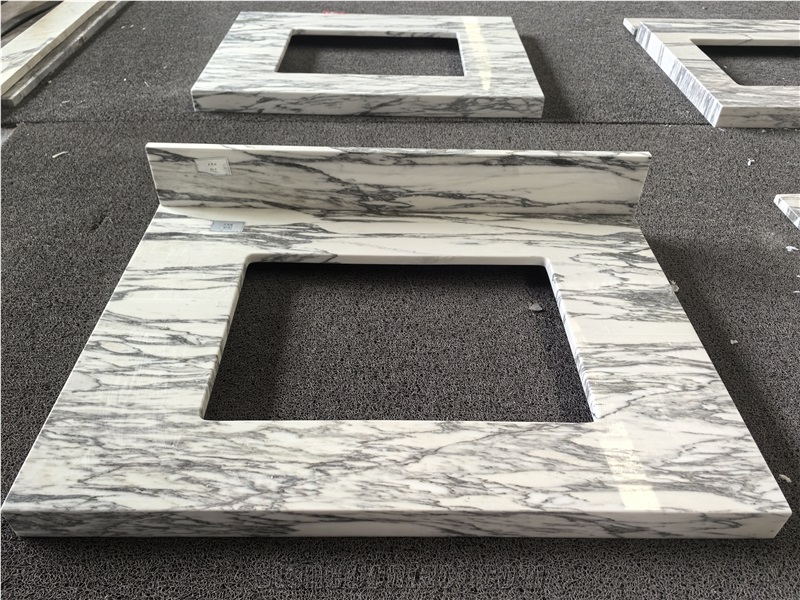 Wholesale White Arabescato Marble Bathroom Vanity Tops