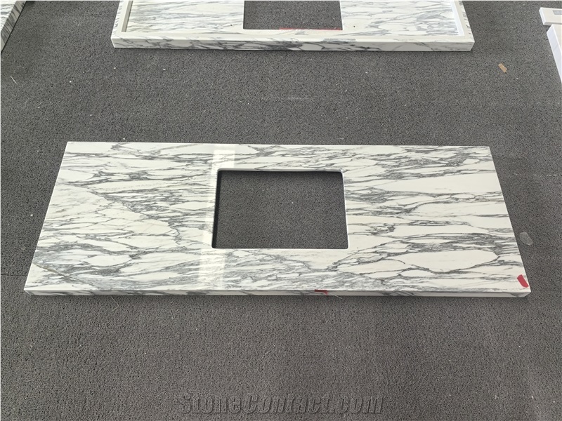 Wholesale White Arabescato Marble Bathroom Vanity Tops