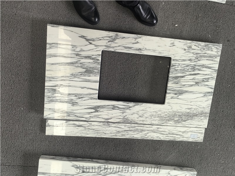 Wholesale White Arabescato Marble Bathroom Vanity Tops