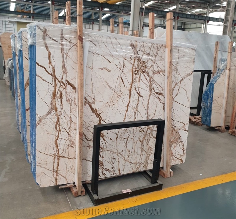 Sofitel Gold Marble Polished Slabs Tiles
