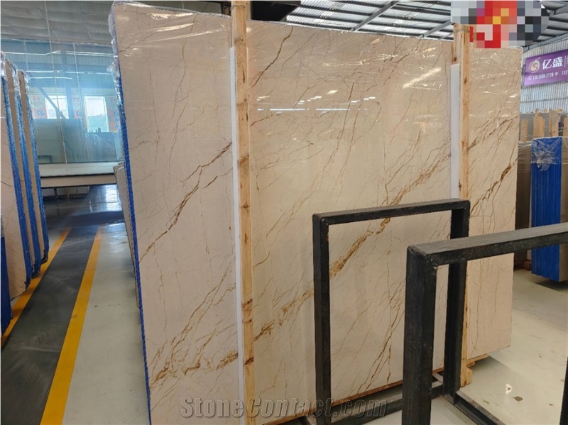 Sofitel Gold Marble Polished Slabs Tiles