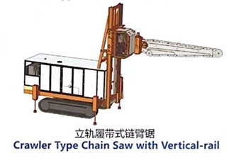 Crawler Type Chain Saw With Vertical-Rail