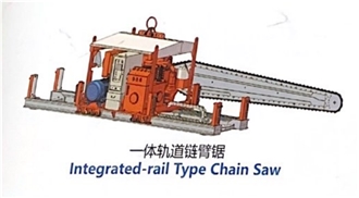 Integrated-Rail Type Bank Chain Saw Machine