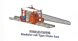 Modular-Rail Type Bank Chain Saw Machine