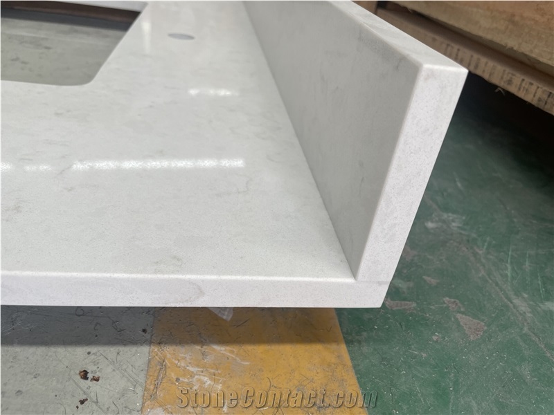Carrara White Quartz Hotel Bathroom Commercial Counters