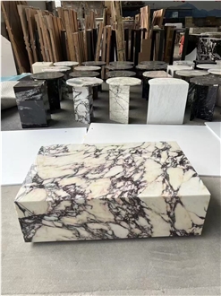 Luxury Marble Crafts Calacatta Viola Coffee Table For Resort