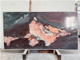 Four Seasons Green Polished Marble Slabs, Wall And Floor