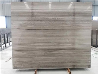 Grey Wood Grain Marble Polished Slabs Floor Tile