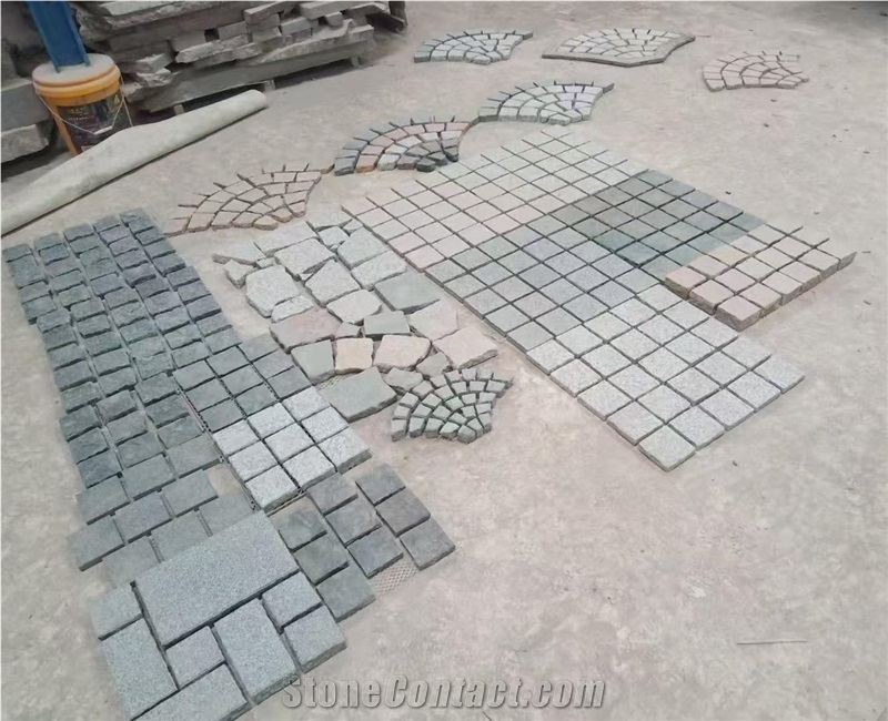 Granite Fan Shaped Paving Stone Set