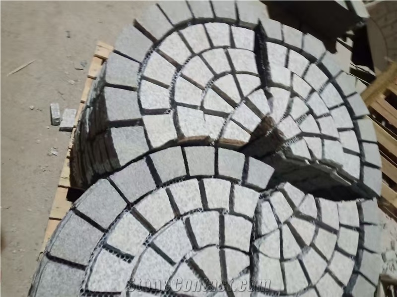 Granite Fan Shaped Paving Stone Set
