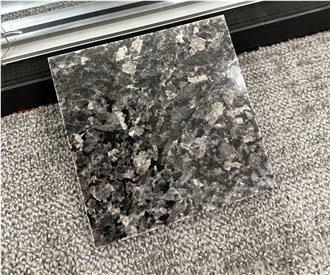 Leathered Polished Silver Pearl Granite Slabs