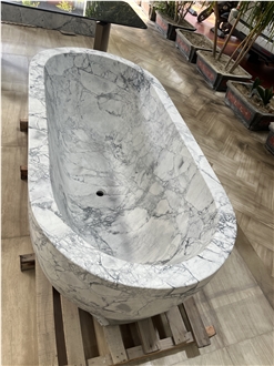 Arabescato Grey Marble Bath Tubs
