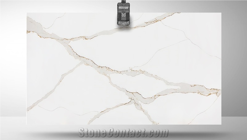 FQ Calacatta Dorada Quartz Slabs from Viet Nam