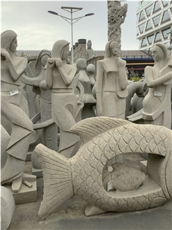 Granite Human Sculpture For Outdoor Decoration