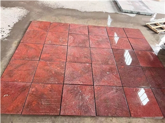 Granite Tiles Shouning Red For Indoor Or Outdoor Decoration