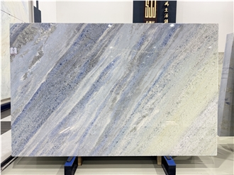 Cristalita Blue Polished Marble Slabs For Wall-Cladding