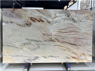 Macaubas Fantasy Polished Quartzite Rainbow Impression Slabs
