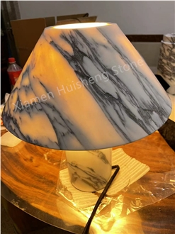 Big Flower White Marble Table Lamp Home Decor Products