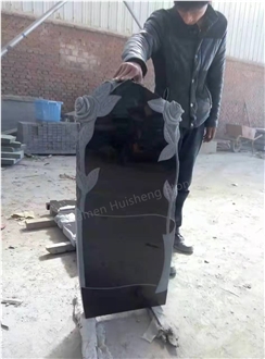 Absolute Black Granite Headstone Export To Russia