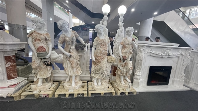 Natural Stone Four Seasons Goddess Human Sculpture