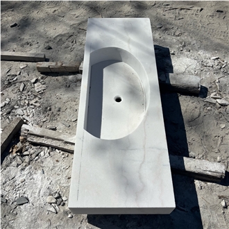 Wholesale White Marble Stone Rectangle Basins