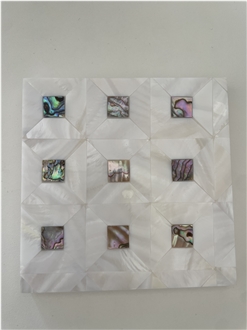 Vintage Mother Of Pearl Mosaic Wall Mosaic,Abalone Shell