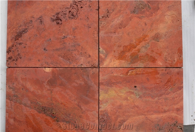 Red Travertine  Wall Tiles