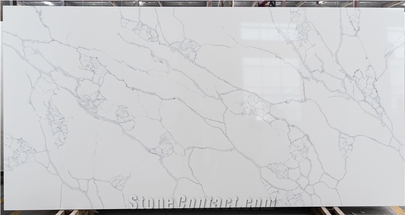 3200*1600Mm China Hefeng Quartz Artificial Calacatta Slabs