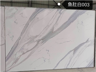 China Artificial Calacatta White Sintered Stone Slabs